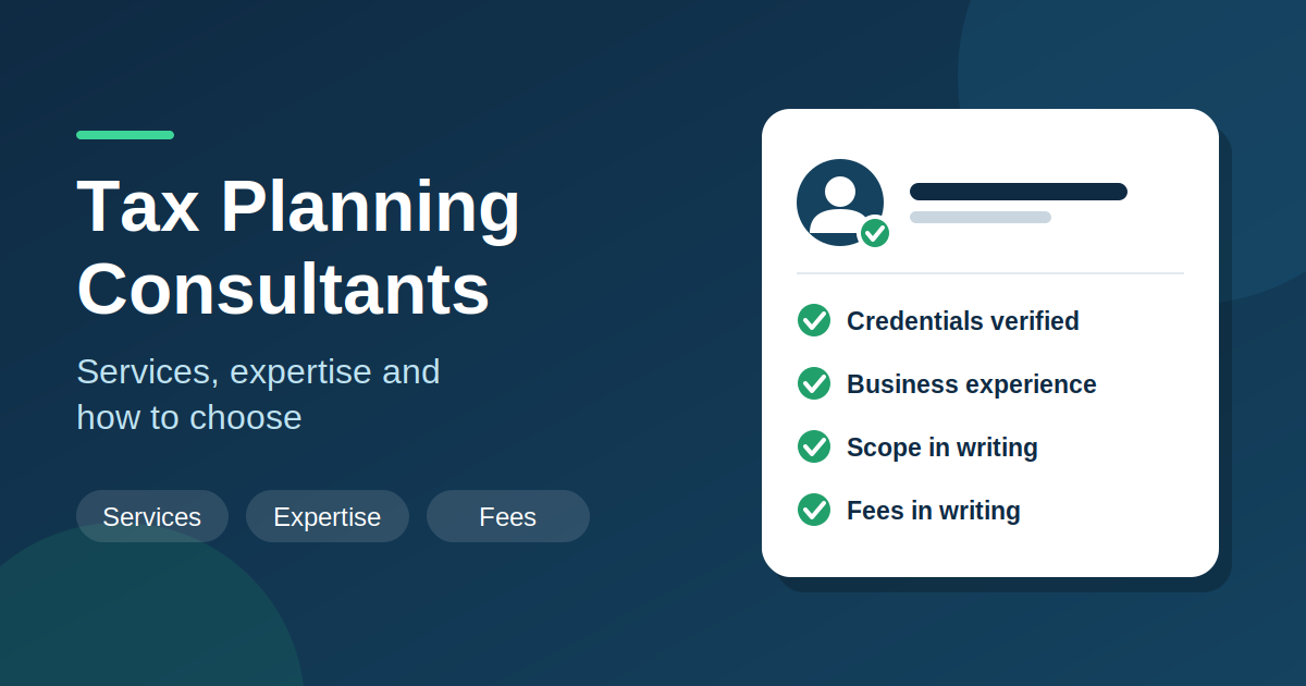 Tax Planning Consultant